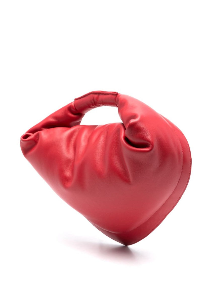 Federico Cina Heart-Shaped Red Lambskin Tote Bag