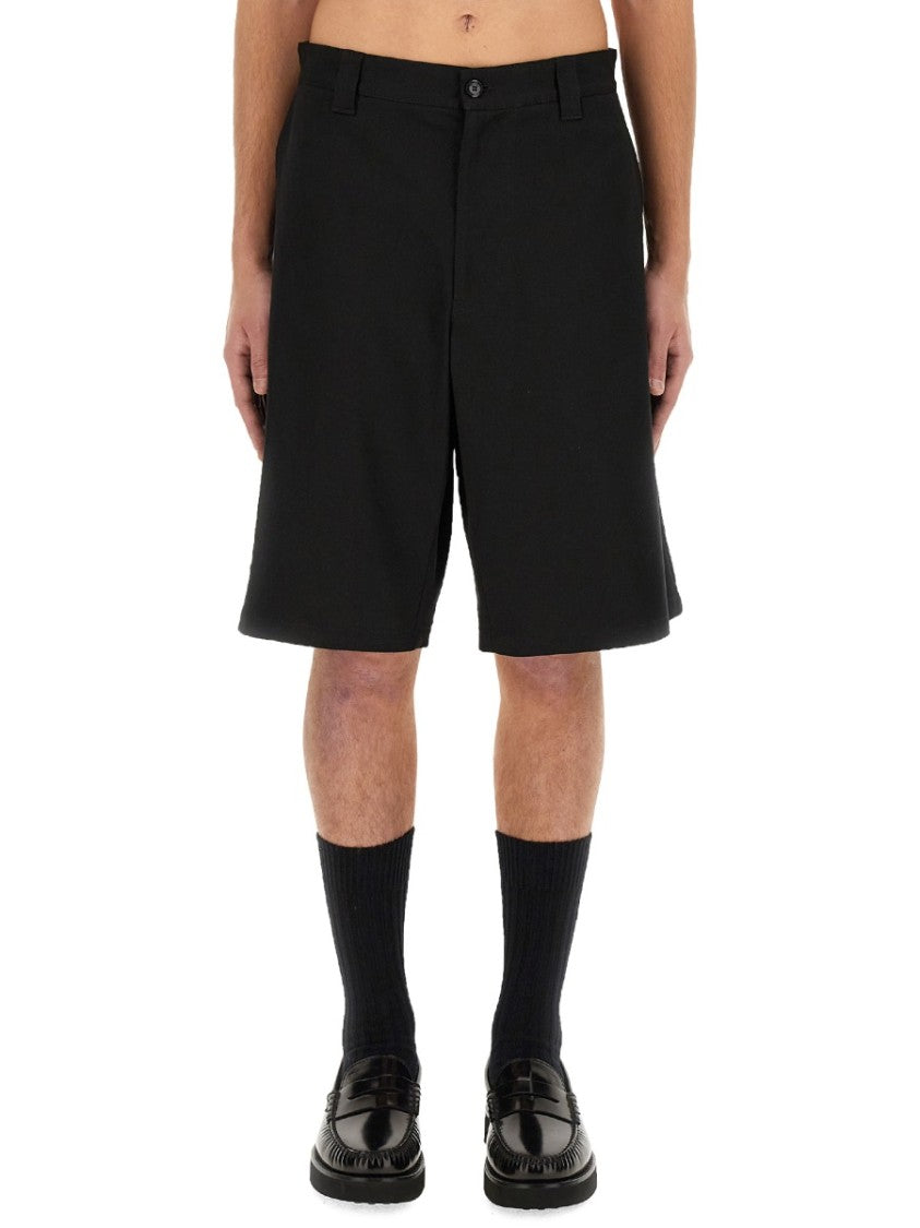 Moschino Knee-Length Black Bermuda Shorts