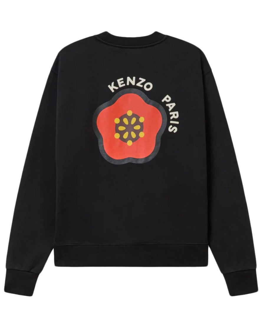 Kenzo Long-Sleeve Black T-Shirt With Floral Emblem