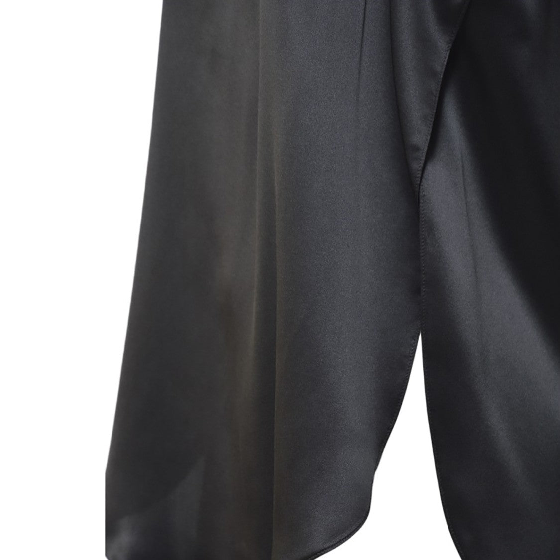 Max Mara Filly Top In Black Silk Satin