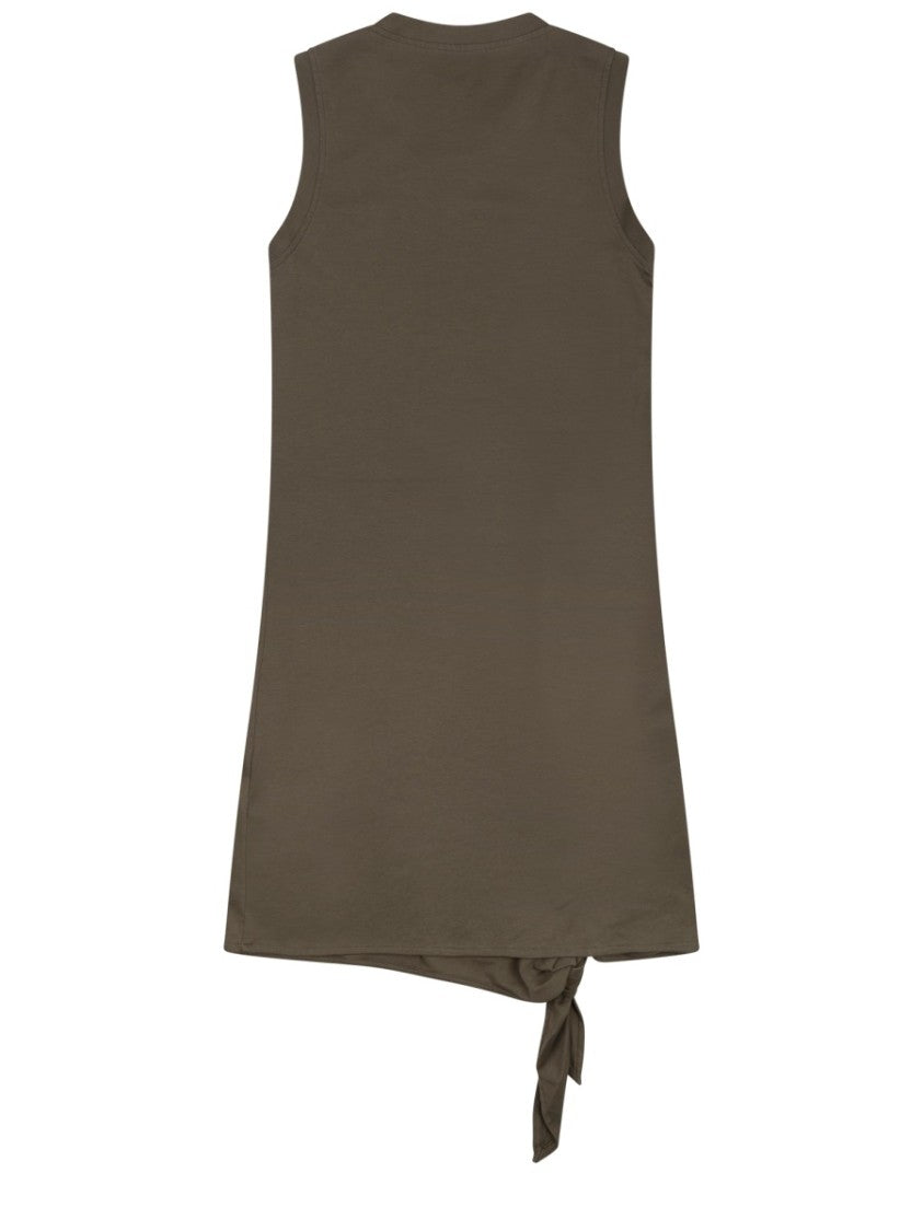 J. W. Anderson Sleeveless Mini Dress With Knot Detail And Asymmetrical Hem