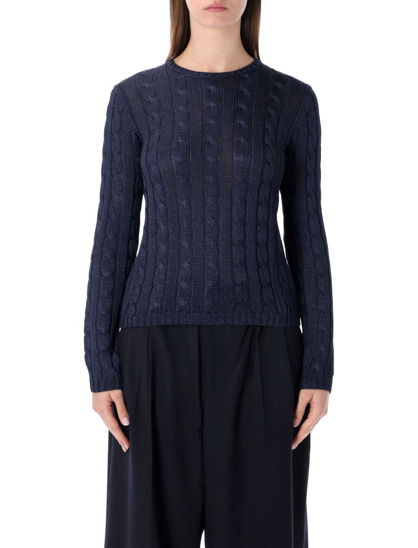 Polo Ralph Lauren Cable Knit Wool Silk Sweater