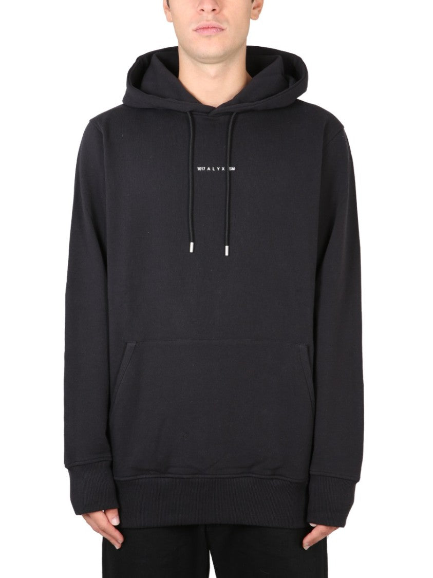 1017 Alyx 9Sm Black Hoodie With Drawstring Hood