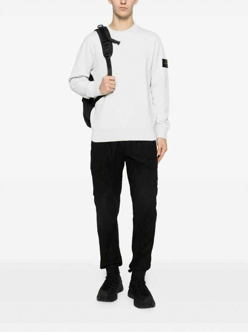 Stone Island Long-Sleeve Crewneck Sweatshirt With Compass Patch