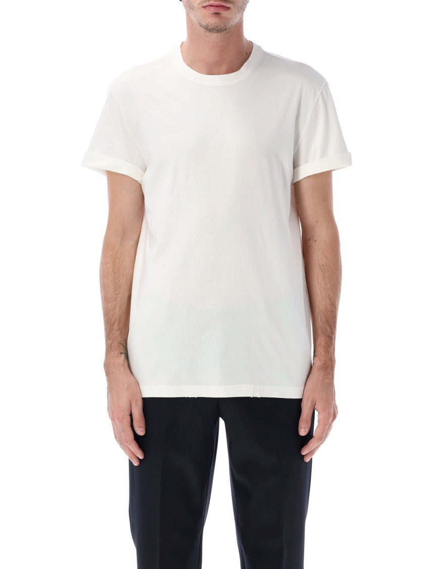 Golden Goose White Distressed Cotton T-Shirt