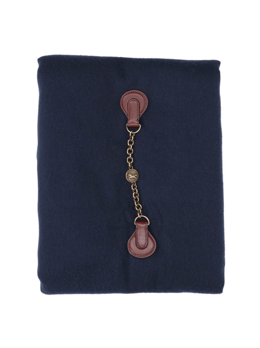 Chloé Blue Iconic Wool Fringed Scarf