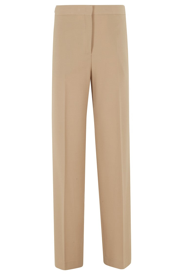 Semi Couture Beige Lolita Straight-Leg Wool-Blend Formal Pants