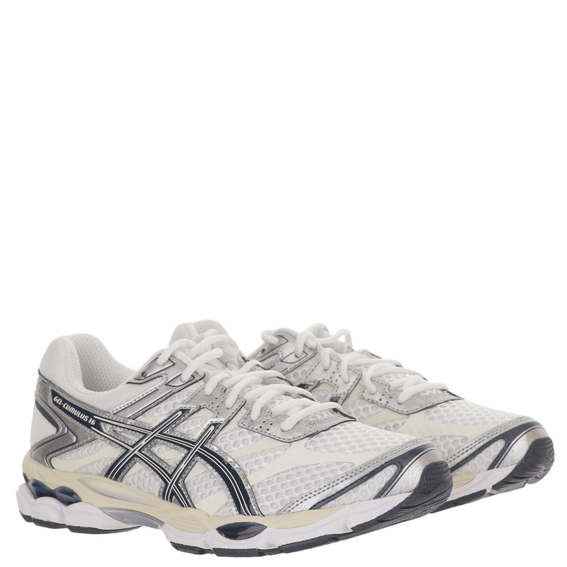 Asics White Gel Cumulus 16 Synthetic Sneakers