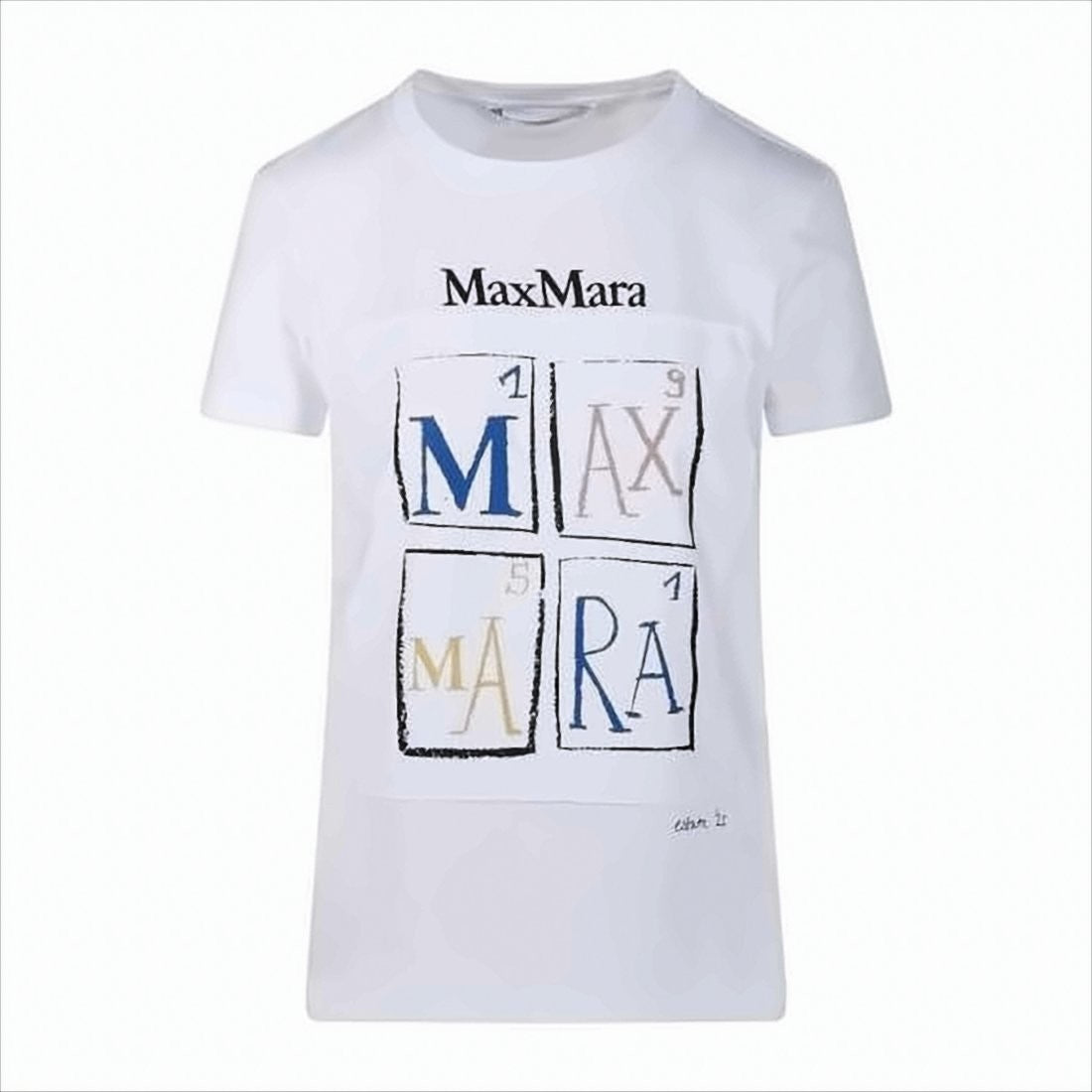Max Mara Graphic Print Short-Sleeved Cotton T-Shirt