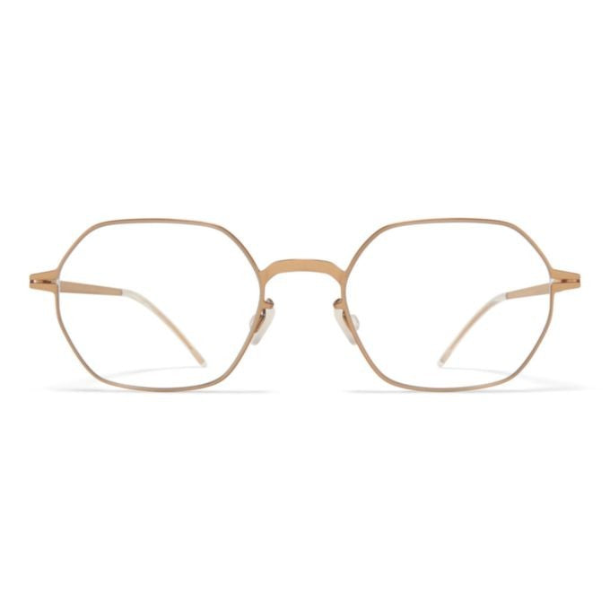 Mykita Gold Santo Metal Hexagonal Eyeglasses