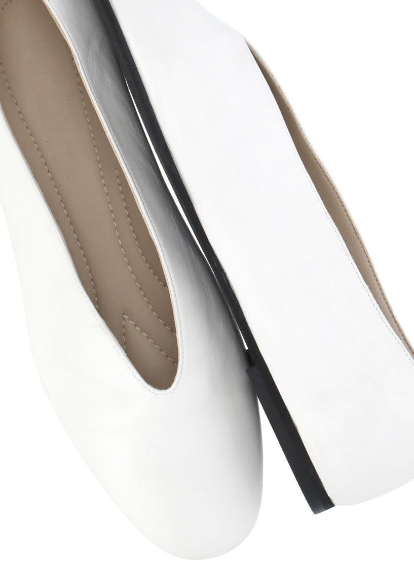 Poeve Ivory Porto Leather Flats