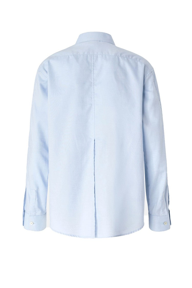 Pinko Blue Cotton Patch-Pocket Shirt