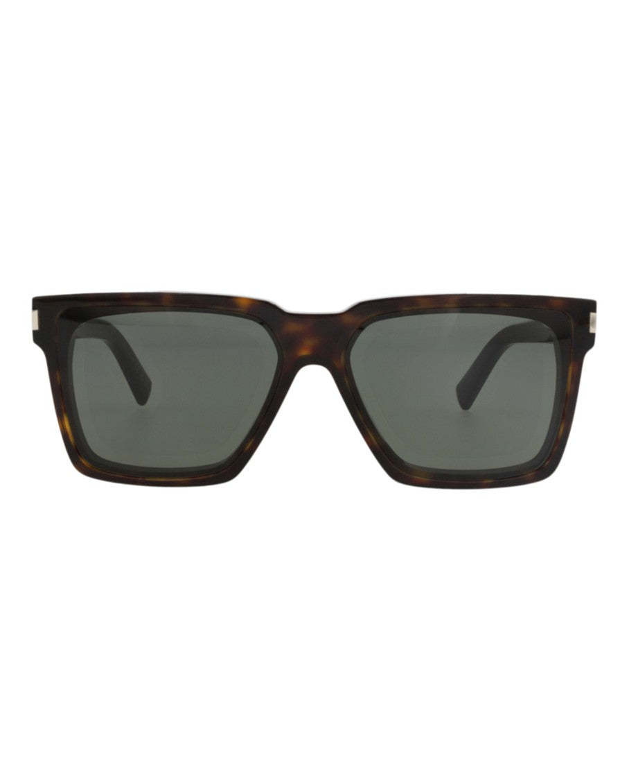 Saint Laurent Square-Frame Recycled Acetate Sunglasses With Tortoiseshell Pattern