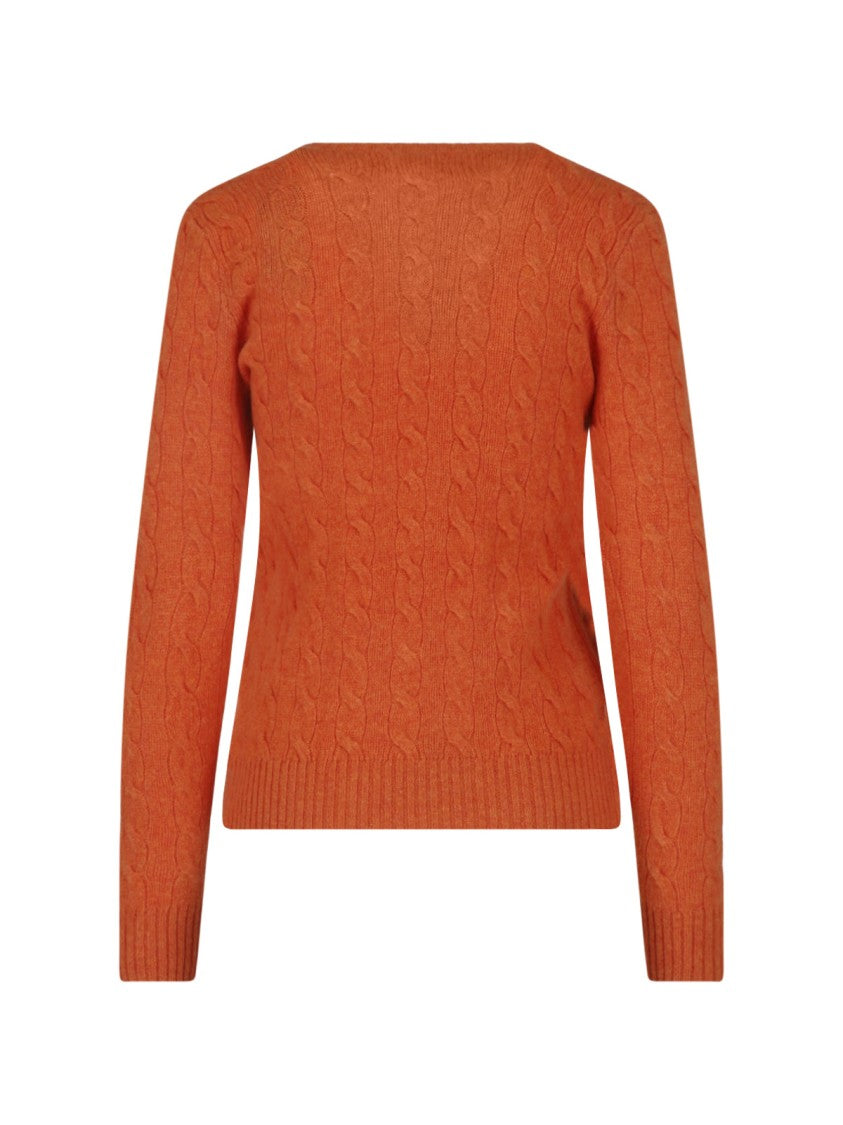 Polo Ralph Lauren Orange Wool-Blend Crewneck Sweater