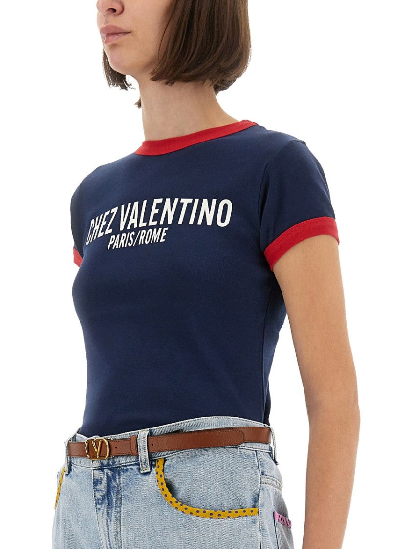 Valentino Slim-Fit Cotton Jersey T-Shirt With Contrasting Trim