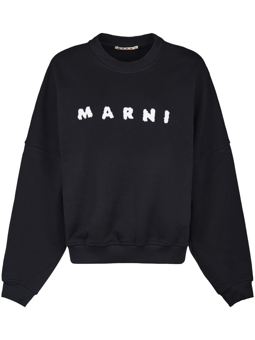 Marni Relaxed Fit Black Knit Sweater