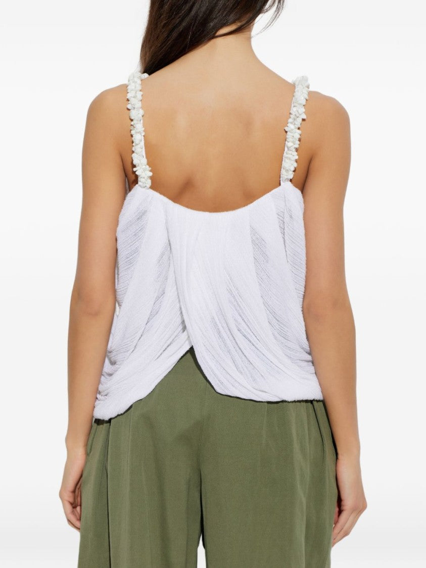 Balmain Minimalist Sleeveless Crew Neck Knit Top