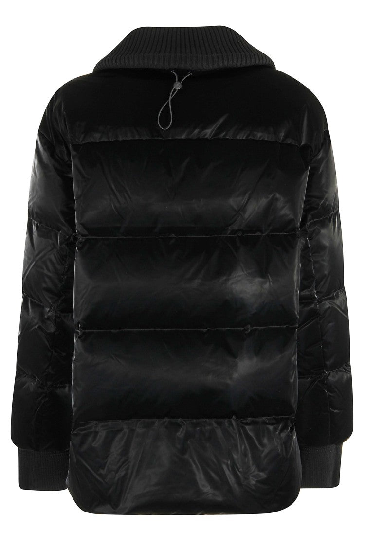 Duno Padded Short Jacket With Ribbed Collar And Glossy Finish