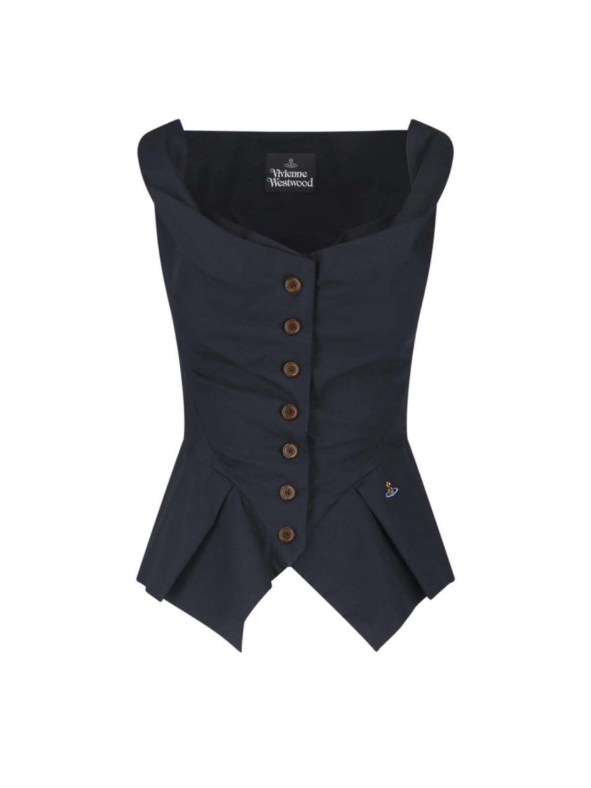 Vivienne Westwood Structured Asymmetrical Top With Off-Shoulder Neckline