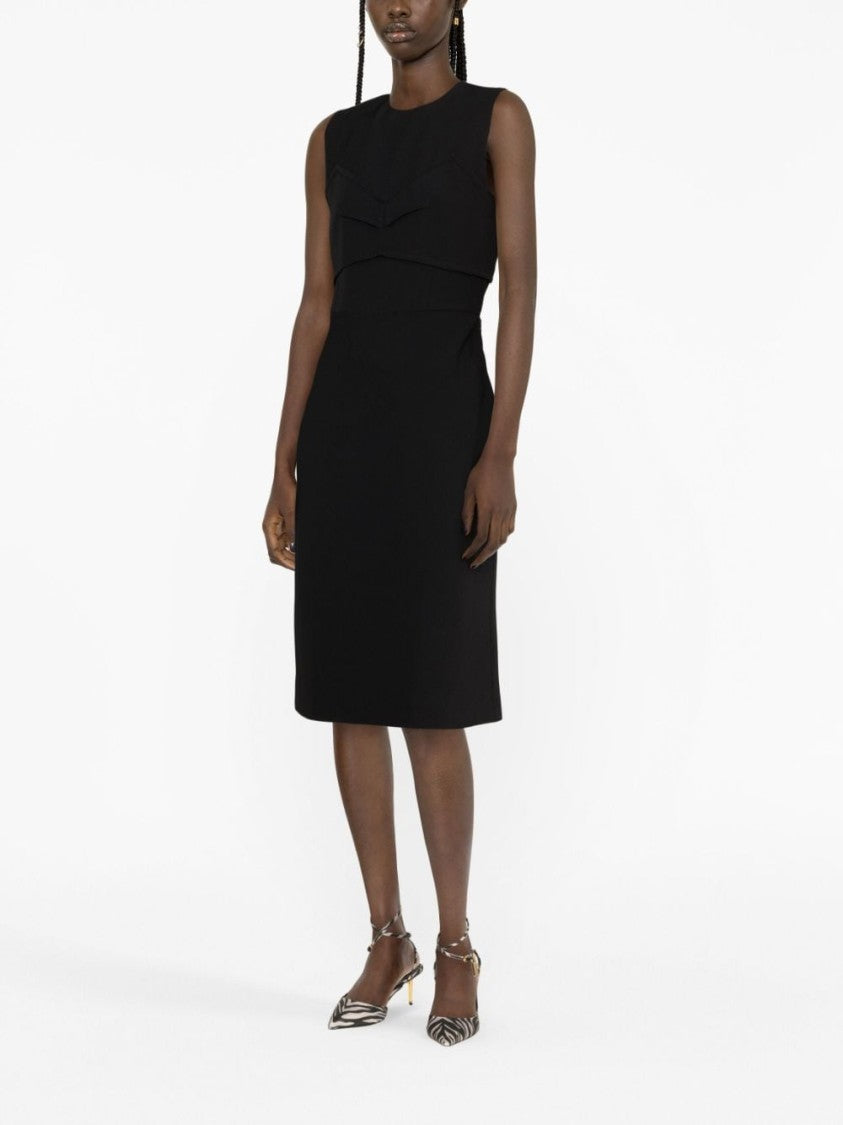 Sportmax Black Mirto Sleeveless Cut-Out Midi Dress