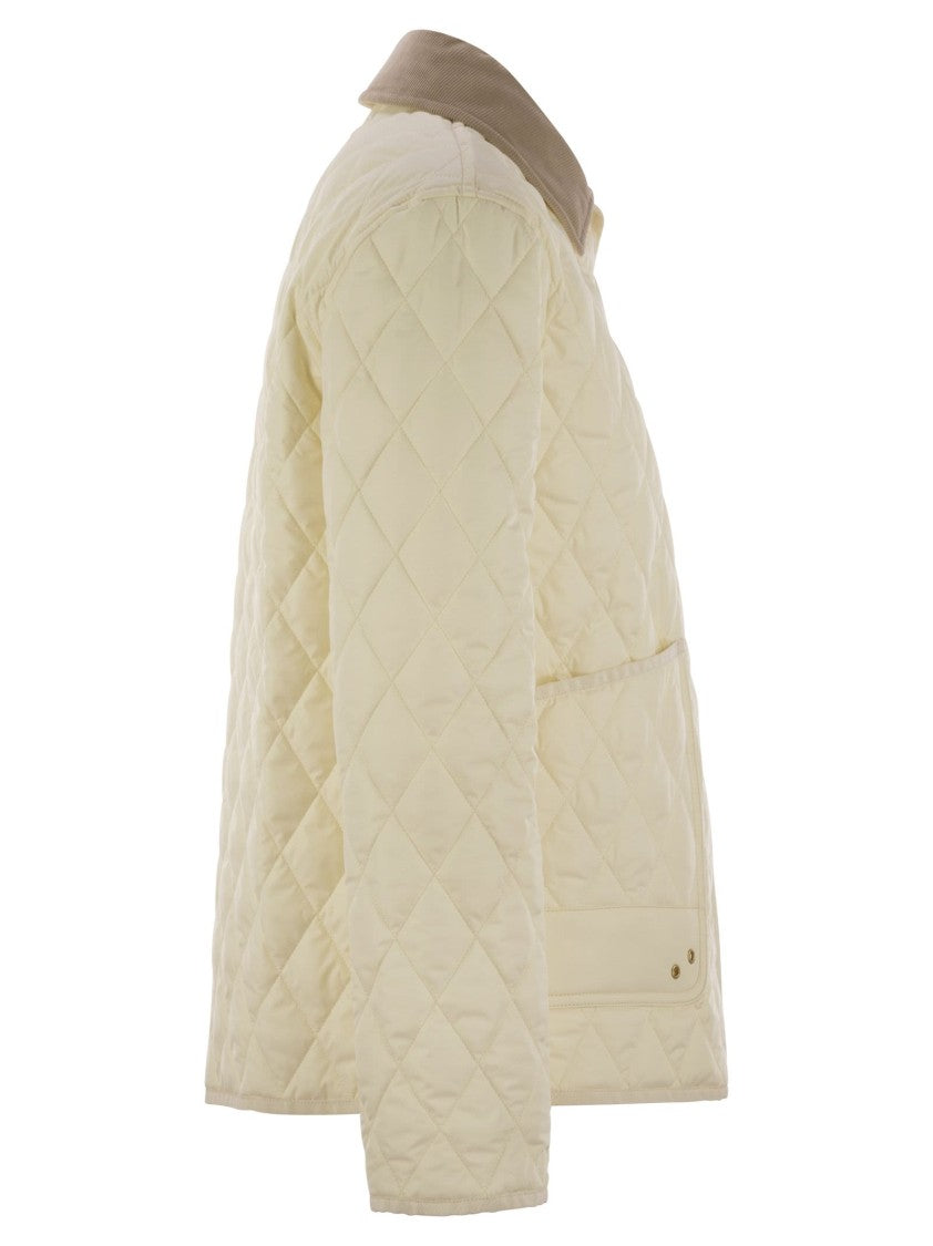 Fay Diamond Quilted Nylon Shirt Jacket