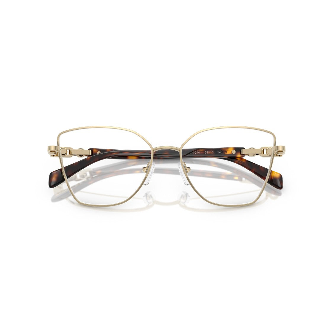 Michael Kors 0Mk3090 Geometric Metal Frame Eyeglasses With Tortoiseshell Accents