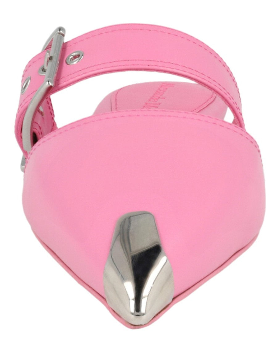Alexander Mcqueen Buckle Leather Mules