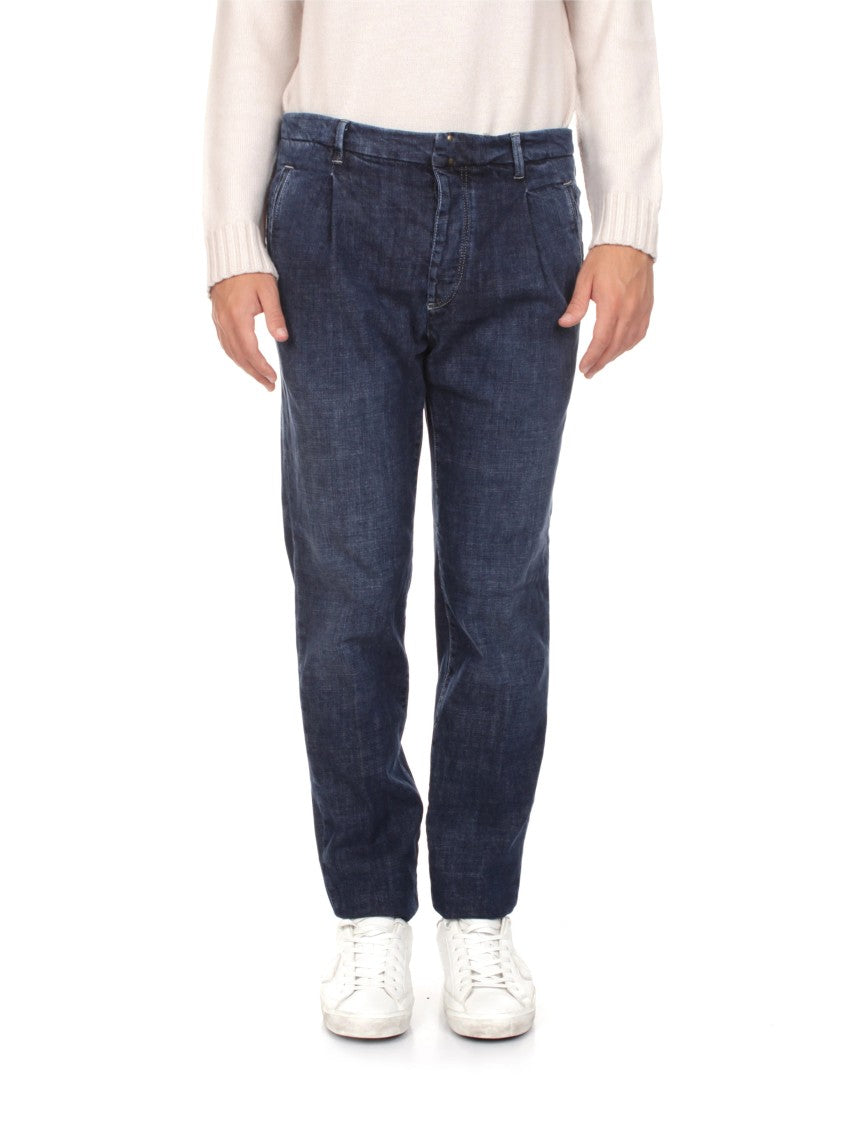 Incotex Dark Blue Straight-Leg Denim Jeans