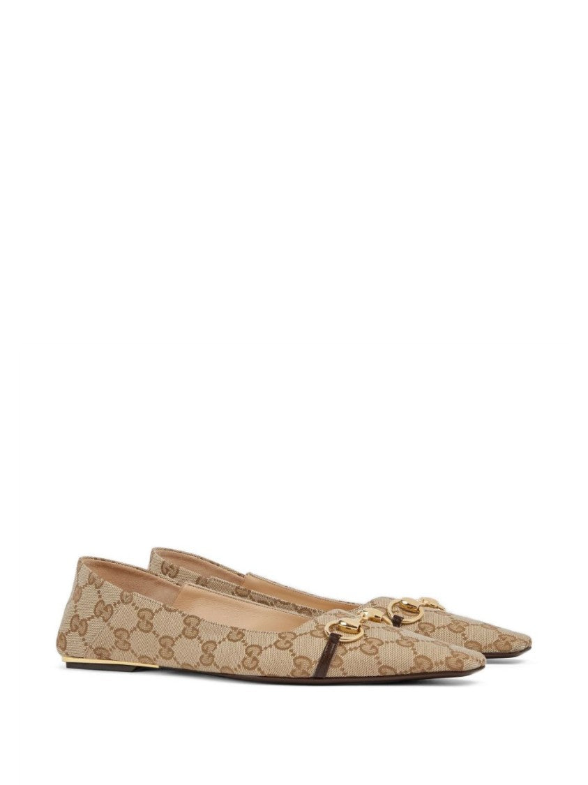 Gucci Pointed-Toe Horsebit Flat Sandals