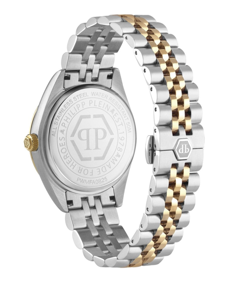 Philipp Plein Date Superlative Crystal Watch With Green Guilloche Dial