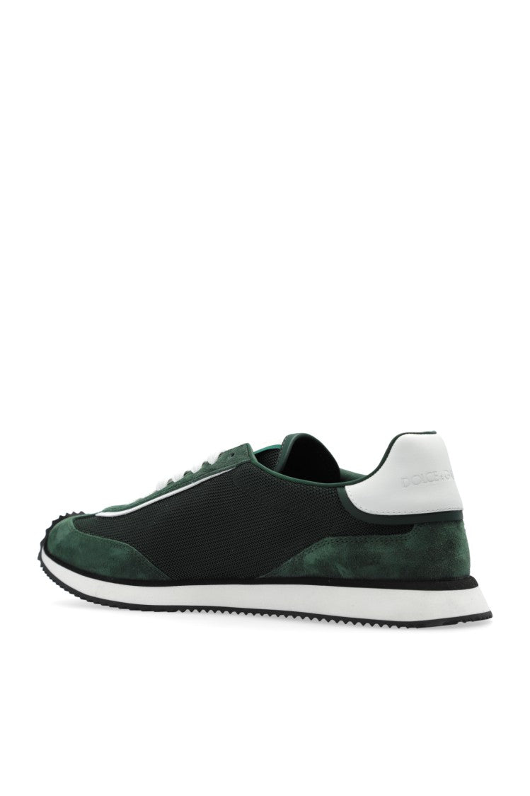 Dolce & Gabbana Green Suede-Like Sneakers