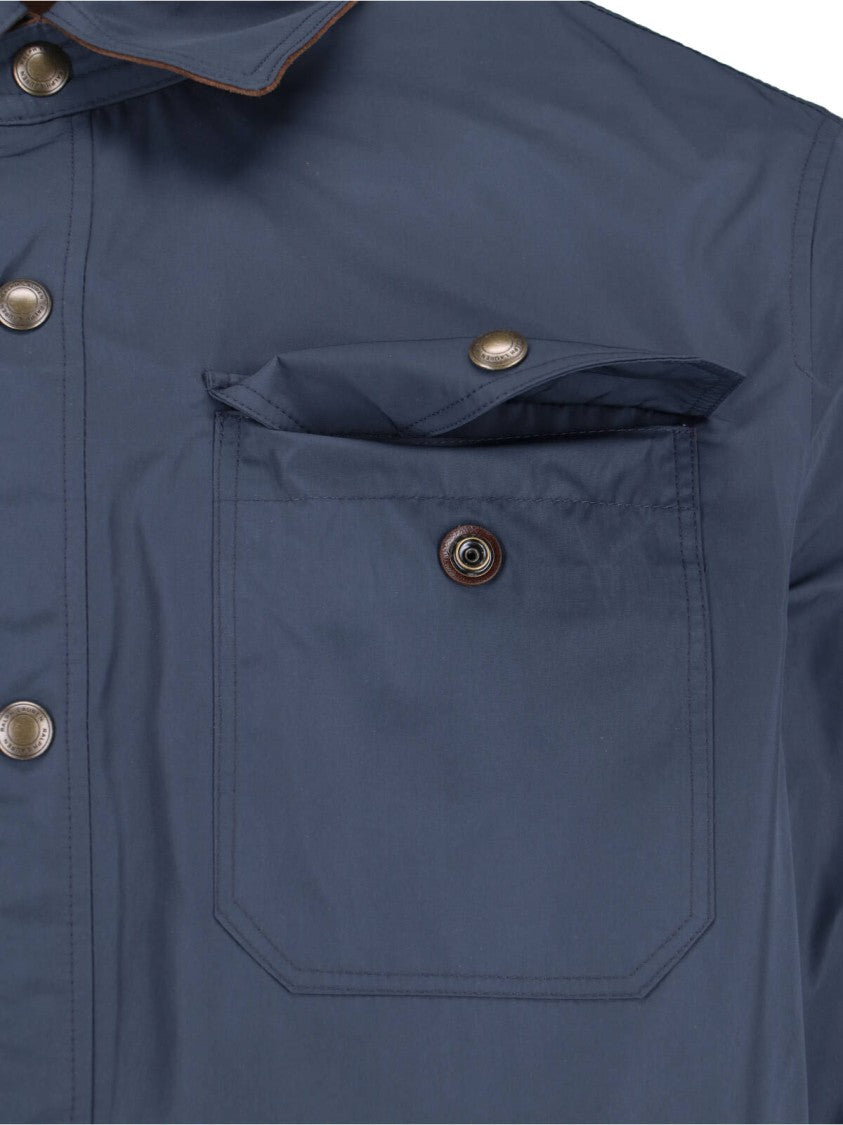 Polo Ralph Lauren Structured Brown Jacket With Front Zipper Closure