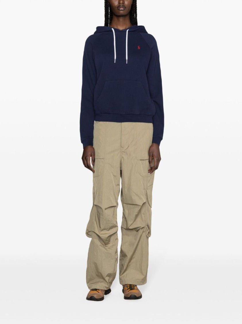 Polo Ralph Lauren Navy Blue Hoodie With Drawstring