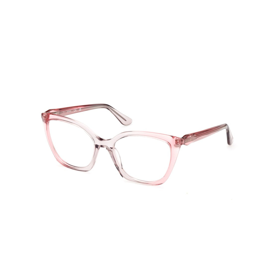 Guess Gu2965 55074 Translucent Pink Square-Frame Eyeglasses