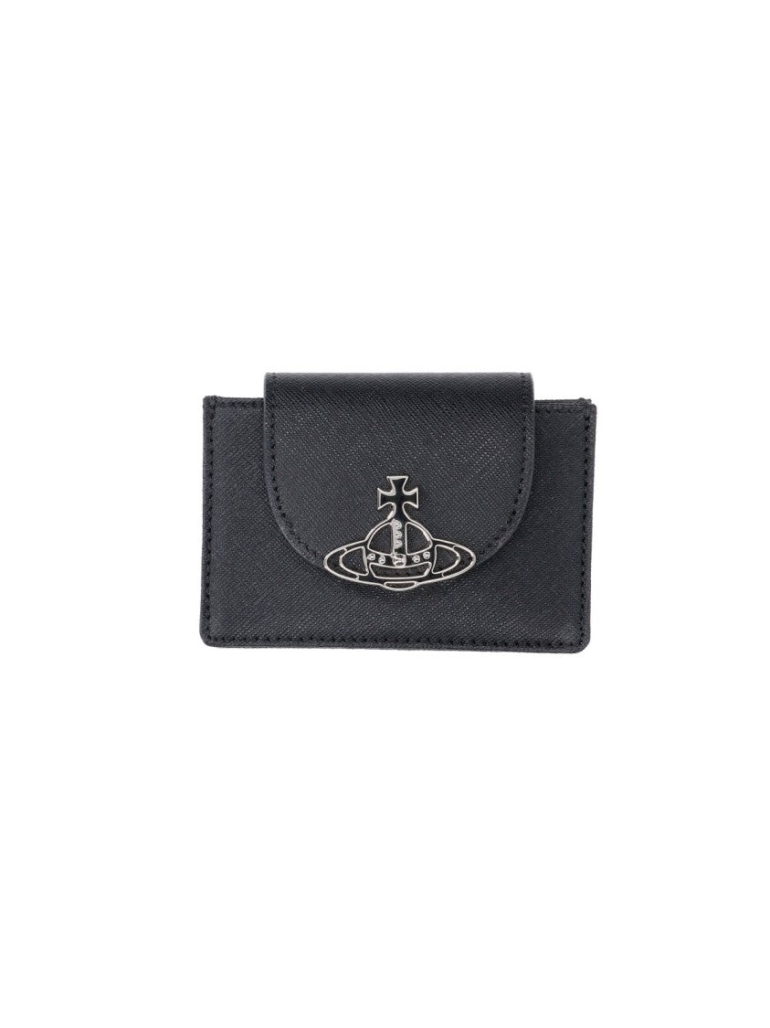Vivienne Westwood Black Orb Calf Leather Wallet
