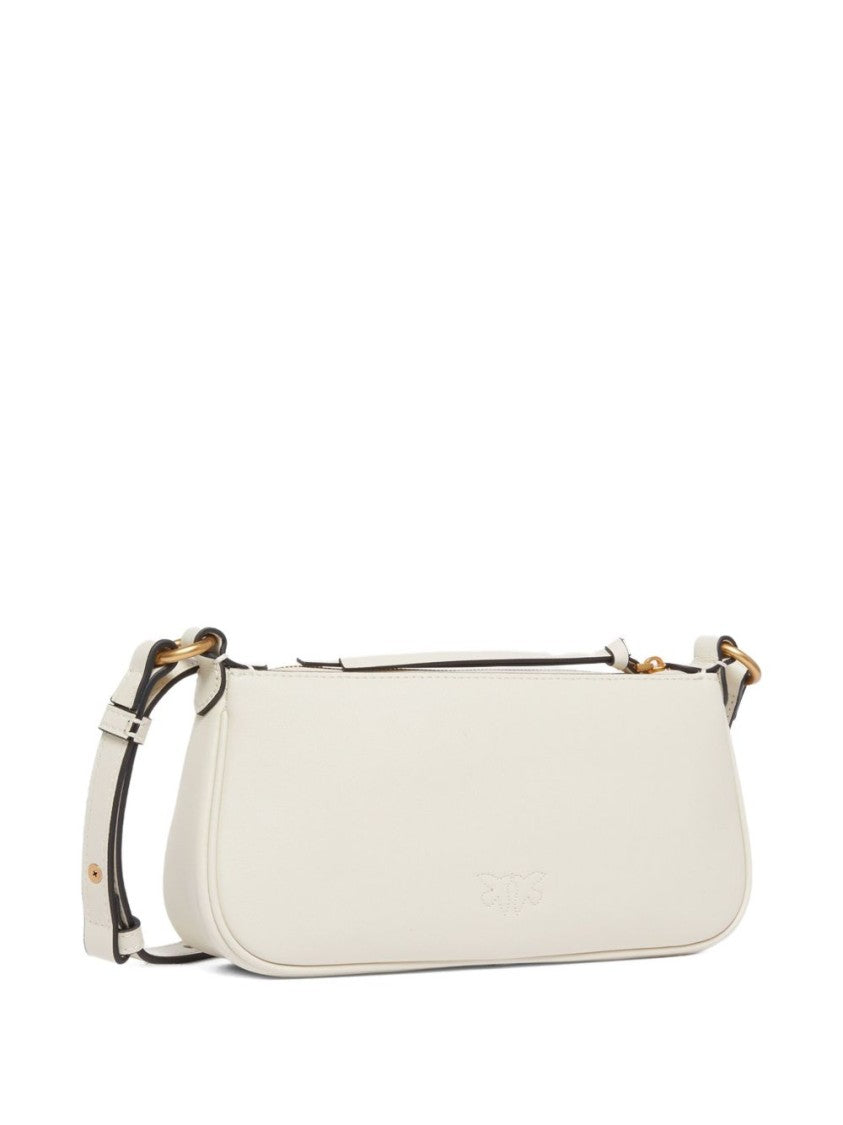 Pinko White Shoulder Bag With Structured Design