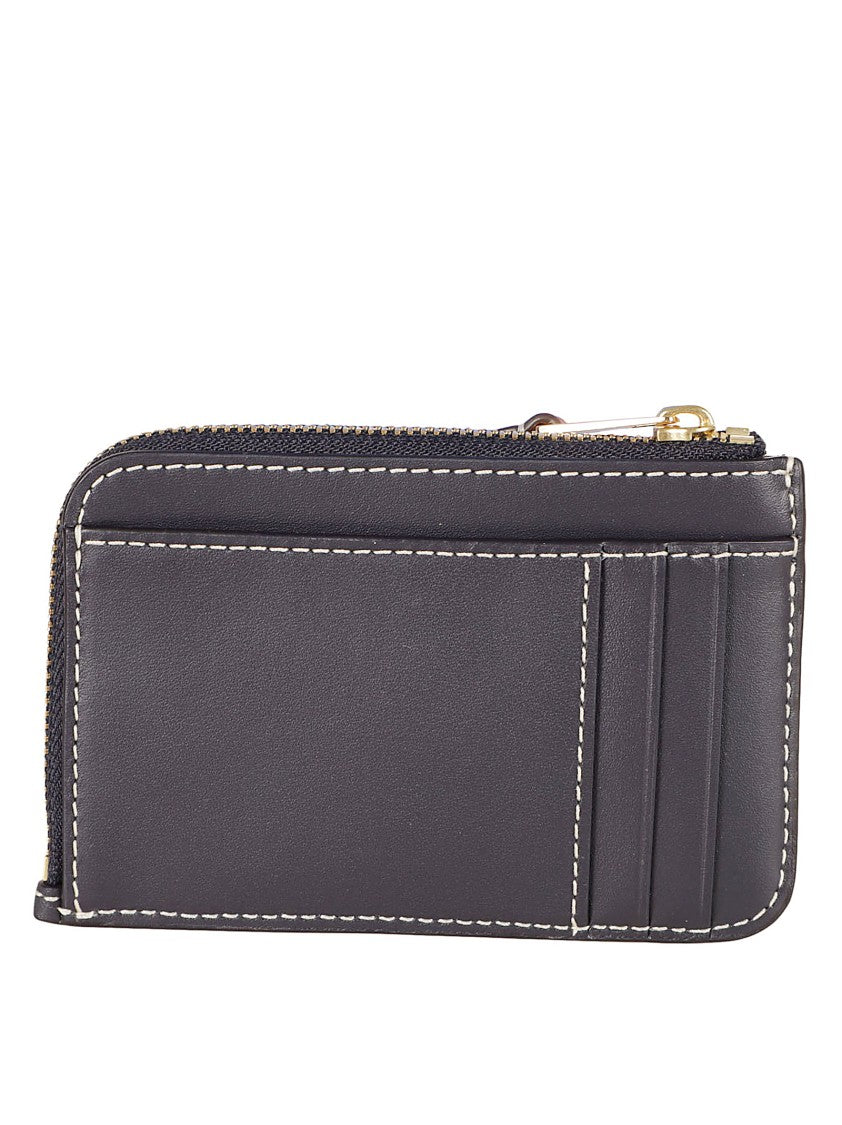 Tory Burch Textured Fabric And Leather Wallet