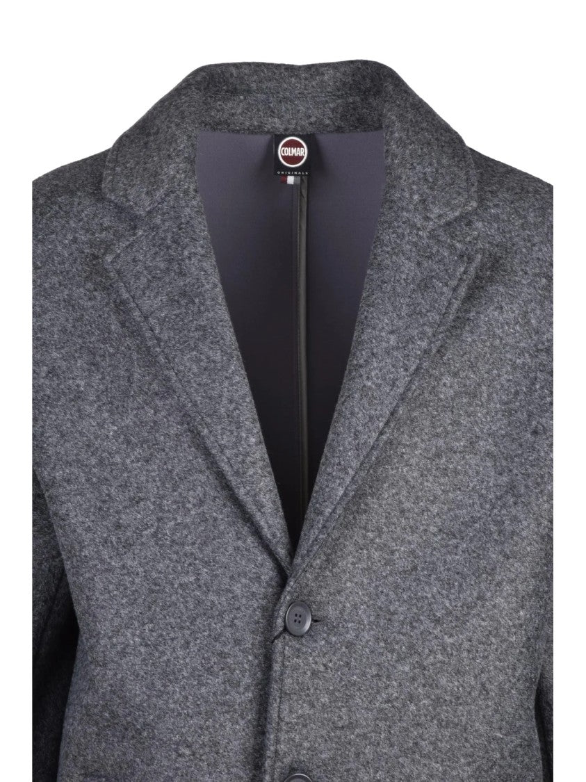 Colmar Originals Grey Polyester-Blend Button Coat