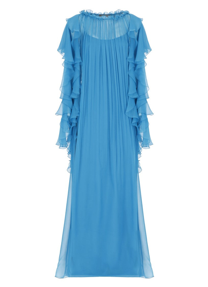 Alberta Ferretti Blue Tulle Dress