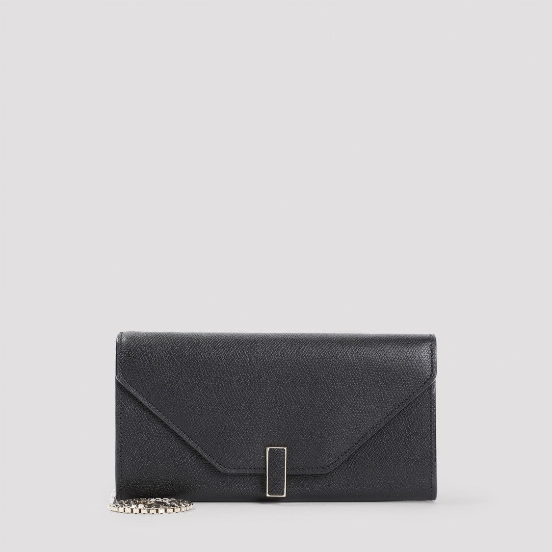 Valextra On Chain Black Calf Leather Wallet