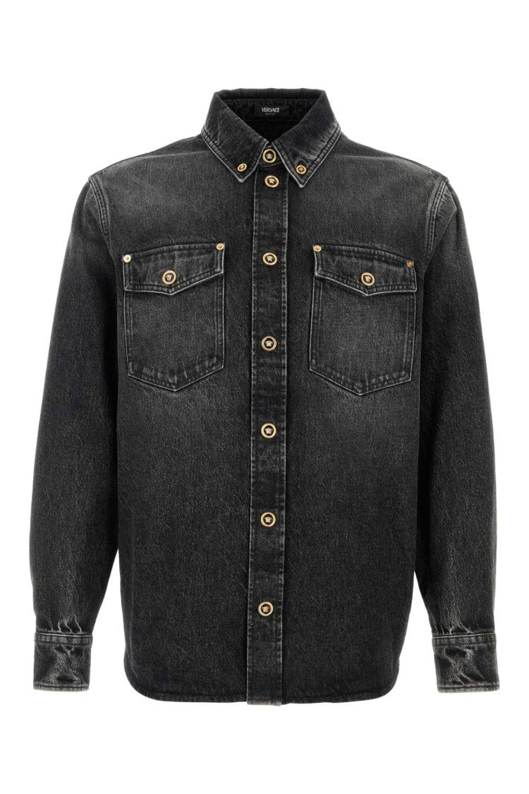 Versace Black Denim Shirt