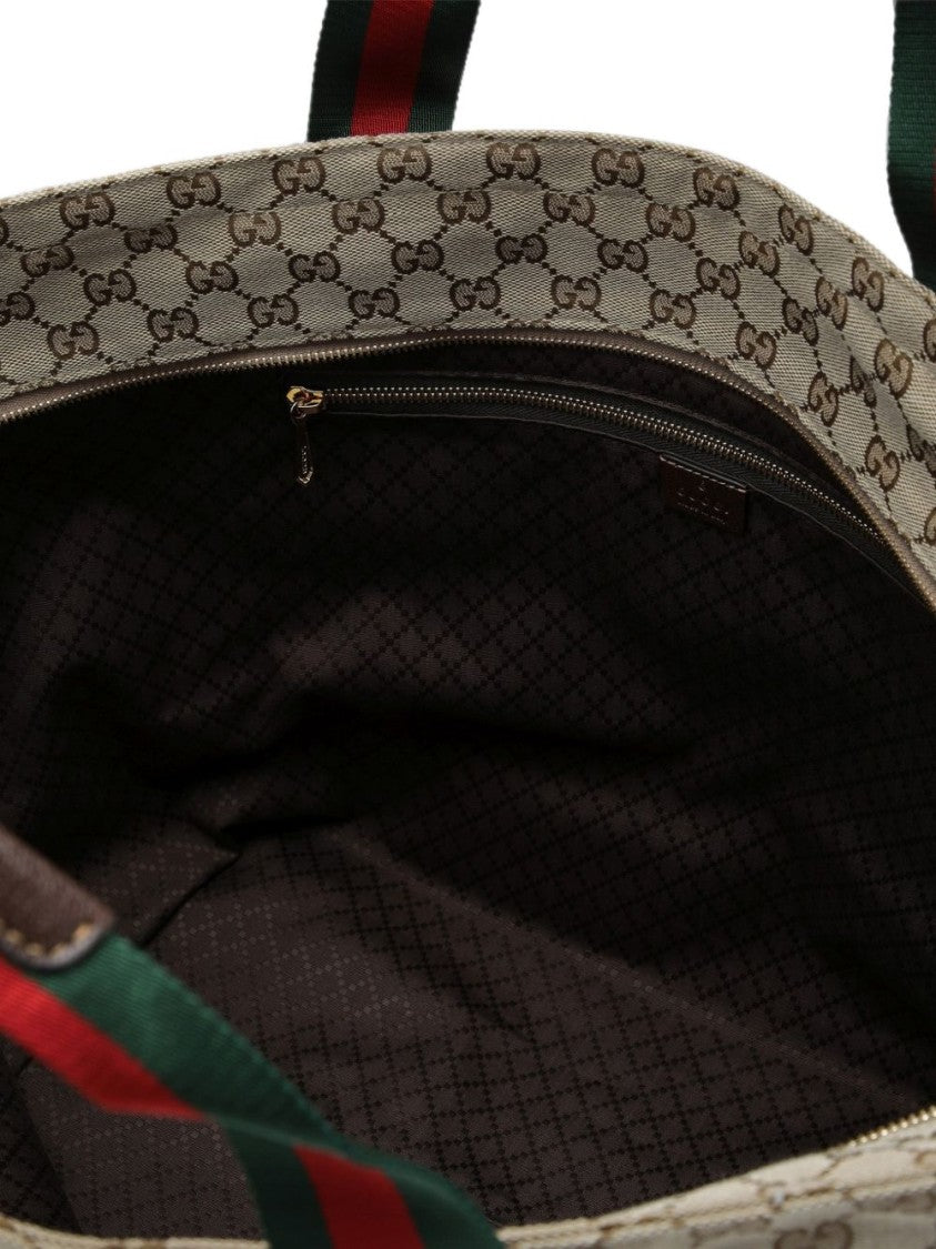 Gucci Beige Spacious Canvas Gg Pattern Tote Bag
