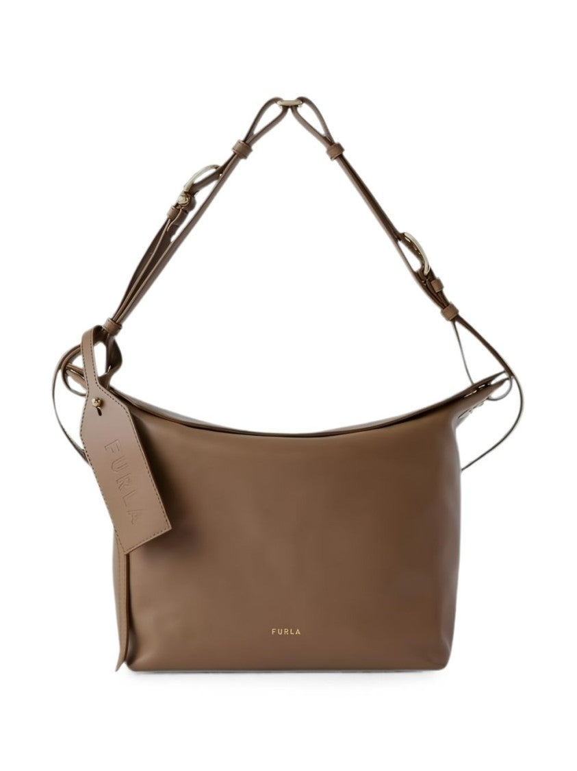 Furla Brown Ginevra M Shoulder Bag Logo Bag