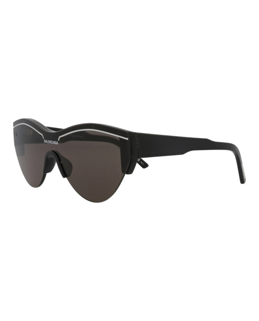 Balenciaga Shield-Frame Acetate Sunglasses With Sleek Glossy Finish
