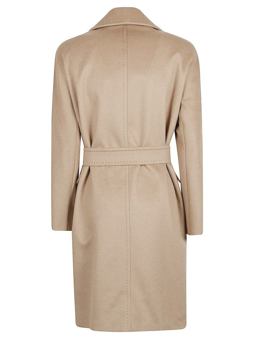 Max Mara Tailored Camel Coat With Wide Lapel Collar