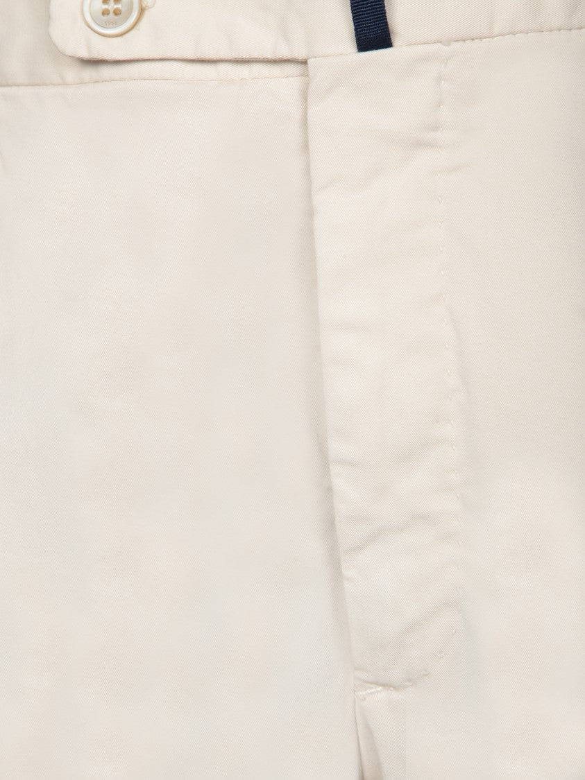 Incotex Refined White Trousers With Tailoring Details