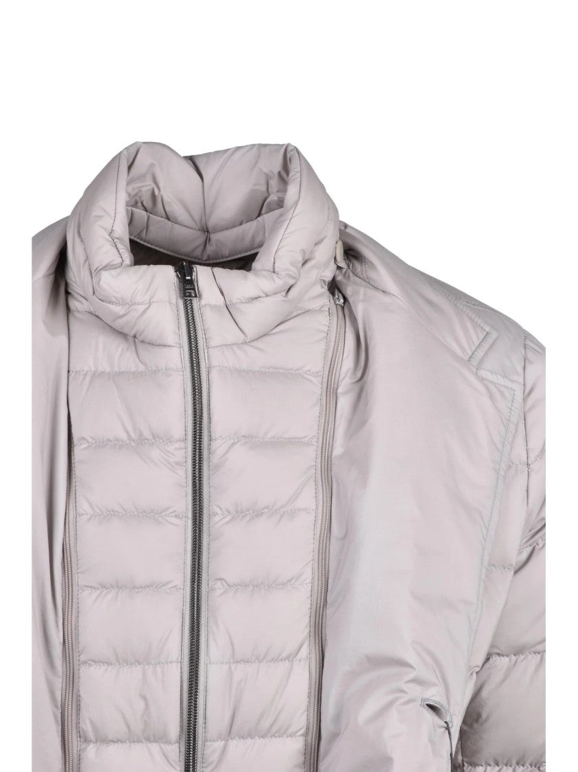 Herno Light Grey Quilted Polyamide Down Jacket