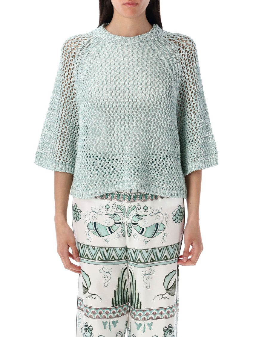 Fabiana Filippi Open Knit Short-Sleeved Sweater