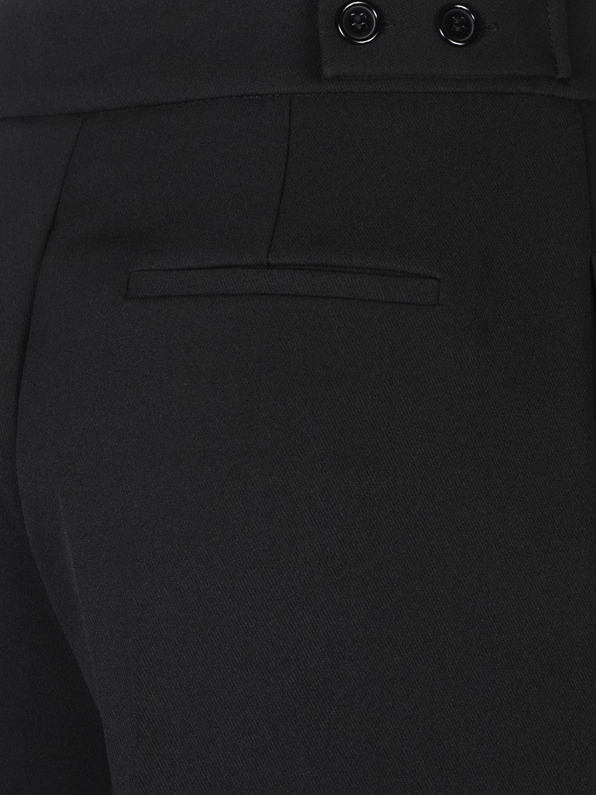 The Frankie Shop Tailored Black Doyer Trousers With Front Pleat