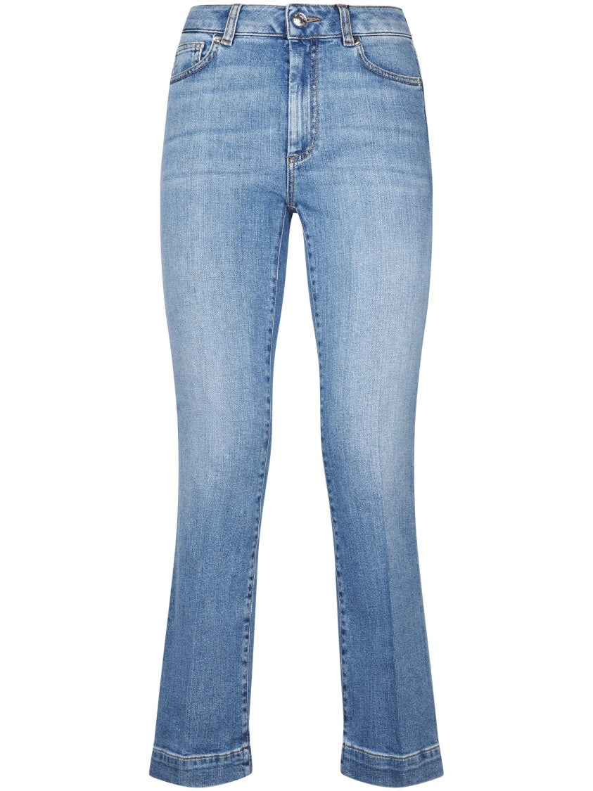 Sportmax Medium Blue Wash Jeans With Flared Leg